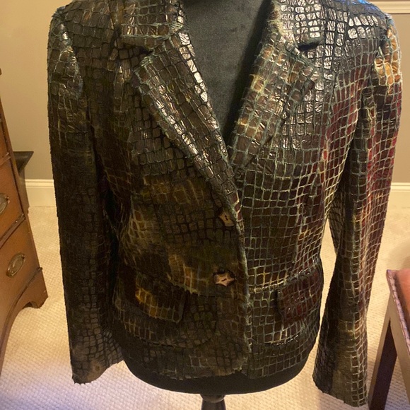 lena gabrielle Jackets & Coats Vintage Lena Gabrielle Faux Reptile